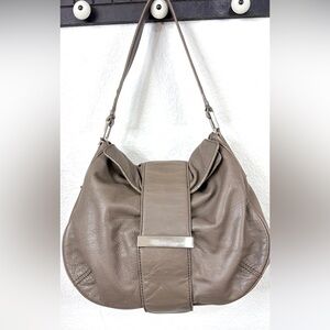 Banana Republic Taupe Leather Hobo Shoulder Bag